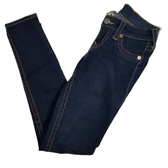 True Religion Casey Super Skinny Low Rise Ankle Length Jeans Women's Size 26 - Picture 1 of 15